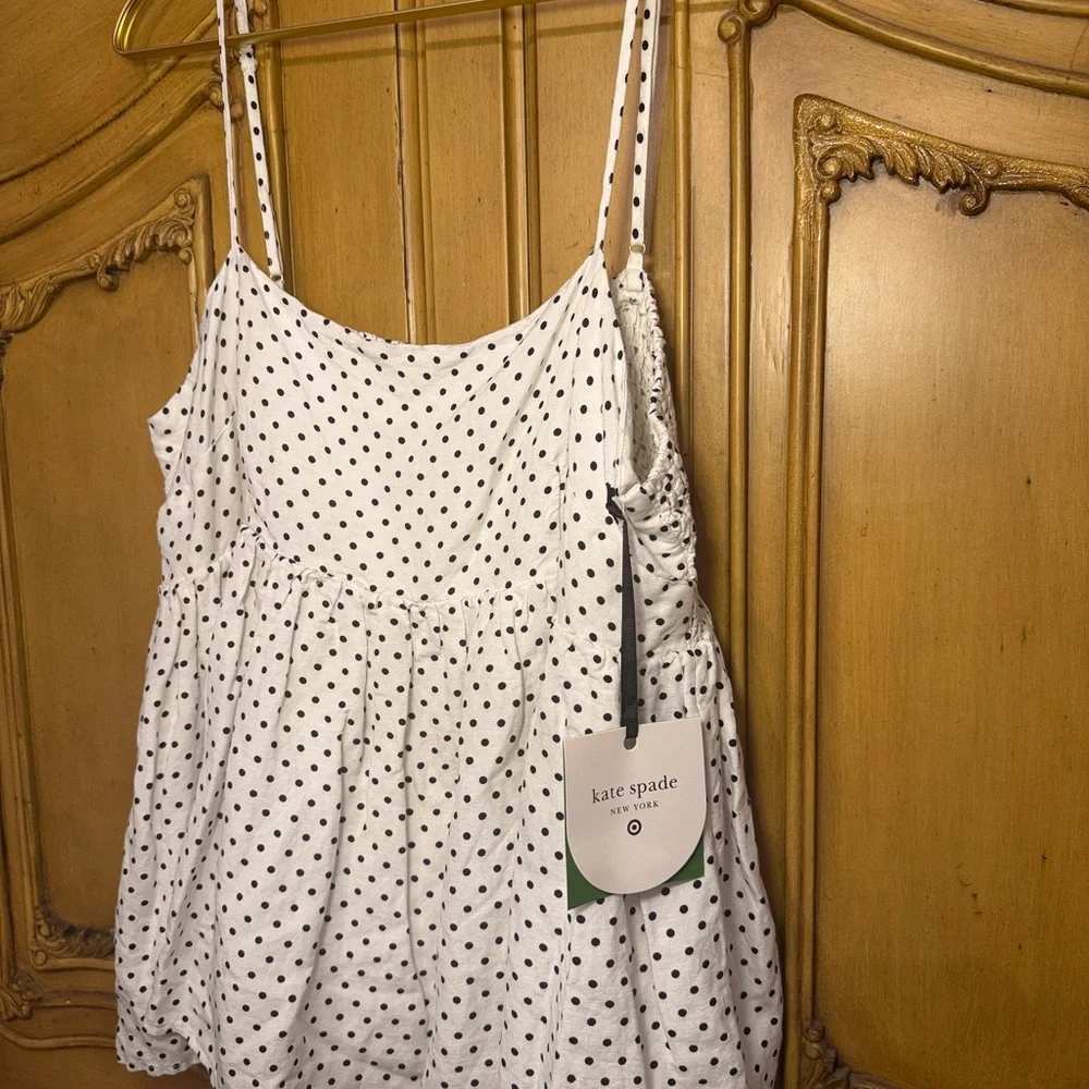 Kate Spade Iconic Black and White Polka Dot Camisole - Picture 3 of 8